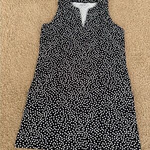 Lands' End Black and White Polka Dot Top